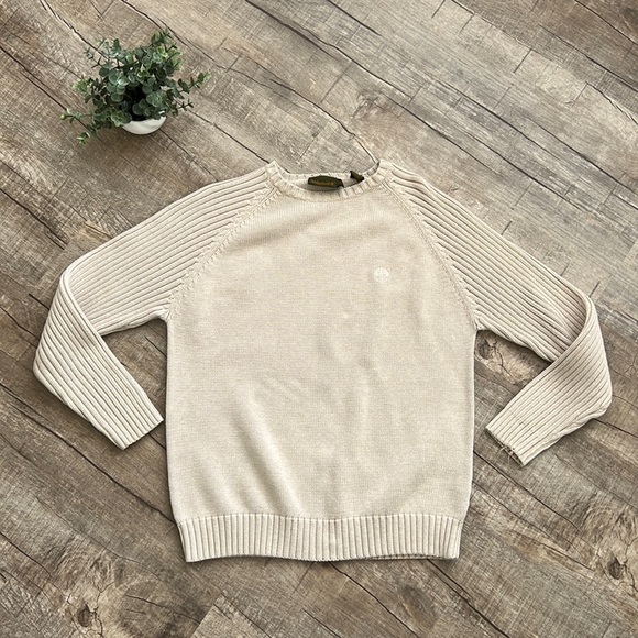 Timberland Sweaters - Timberland 100% cotton woven scoop neck sweater size medium